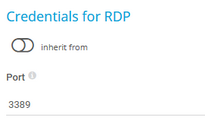 Credentials for RDP